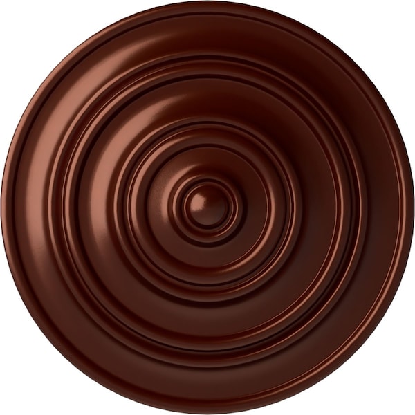 Ekena Millwork Classic Ceiling Medallion (Fits Canopies up to 4 1/8"), 13 1/4"OD x 1/2"P, Antique Copper CM13CLACS - main